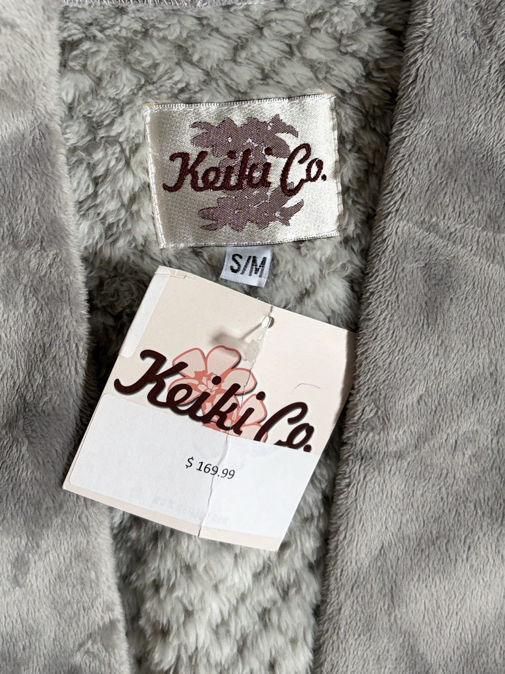 Keiki Co. Robe Luxury Long Spa Robe Color Platinum size Small Medium - Picture 10 of 15